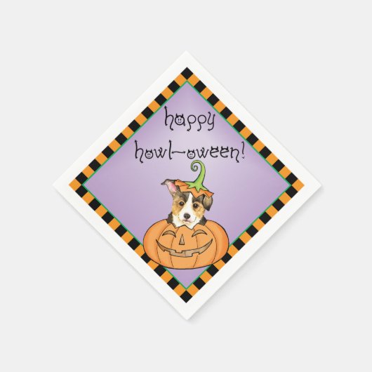Halloween Pembroke Welsh Corgi Napkins Serviette (Ecke)