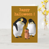 Halloween Penguin Karte (Gelbe Blume)