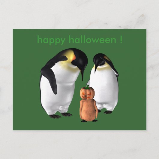 Halloween Penguin Postkarte (Vorderseite)
