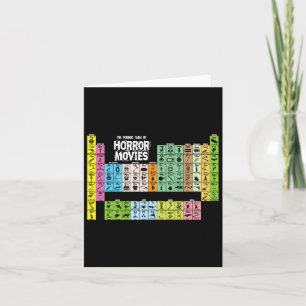 Halloween Periodic Table of Horror Movies Chemistr Karte