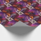 Halloween Persian Cat Vampire Pumpkins Beängstigen Geschenkpapier (Ecke)