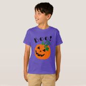 Halloween Personalisiert Kürbislaterne Boo T-Shirt (Vorne ganz)