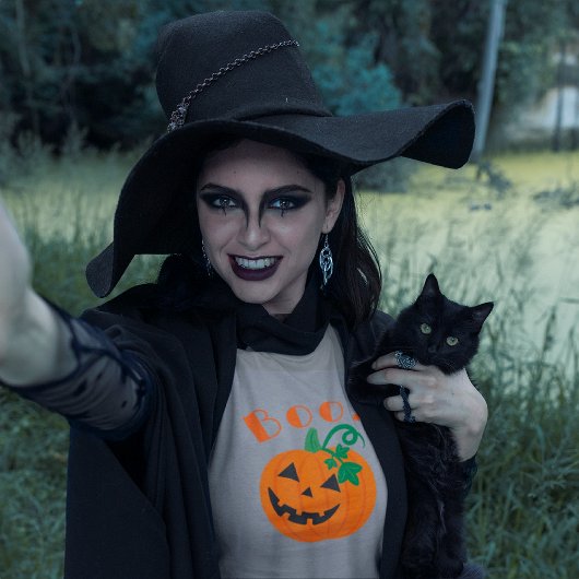 Halloween Personalisiert Kürbislaterne Boo T-Shirt