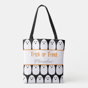 Halloween Personalisiert Niedlich Ghosts Trick ode Tasche