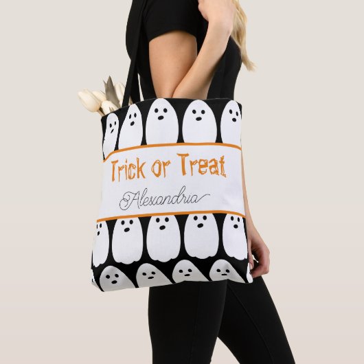 Halloween Personalisiert Niedlich Ghosts Trick ode Tasche (Von Nahem)