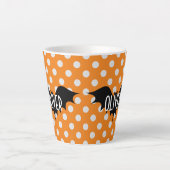 Halloween personalisiert Trick oder Treatongramm Milchtasse (Vorderseite)