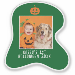 Halloween Personalisiertes Foto Jahr Aufkleber