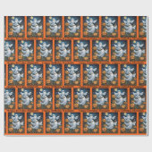 Halloween Personalize Name Spooky Ghost Geschenkpapier (Flach)