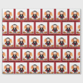 Halloween Personalize Name Vampire Boy's Geschenkpapier (Flach)