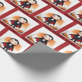 Halloween Personalize Name Vampire Boy's Geschenkpapier (Ecke)