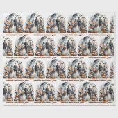 Halloween Personalize Names Bride & Groom Geschenkpapier (Flach)