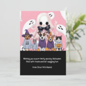 Halloween Pet Gruß Feiertagskarte (Stehend Vorderseite)