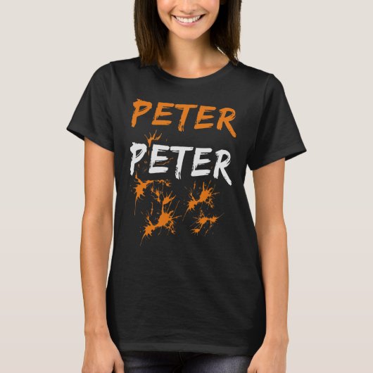 Halloween Peter Pumpkin Eater Kostümpaare T-Shirt (Vorderseite)