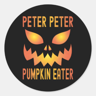 Halloween Peter Pumpkin Eater Runder Aufkleber