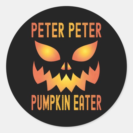 Halloween Peter Pumpkin Eater Runder Aufkleber (Vorderseite)