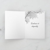 Halloween-Pfauenfeder Karte (Innenseite)