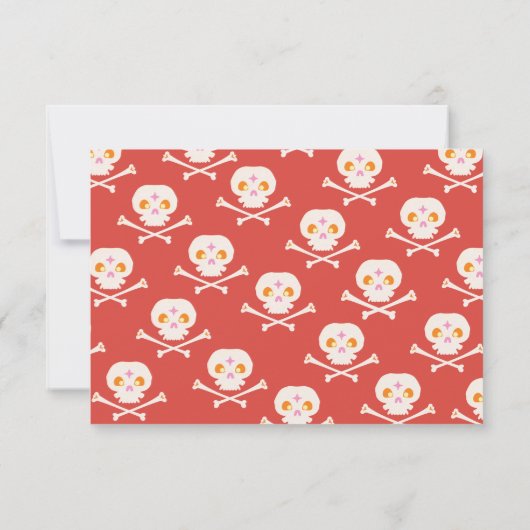 Halloween-Pfeil-Zeichen-uAwg-Antwortkarten Einladung (Rückseite)