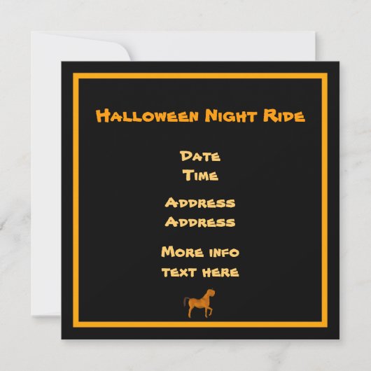 Halloween Pferd (Vorderseite)