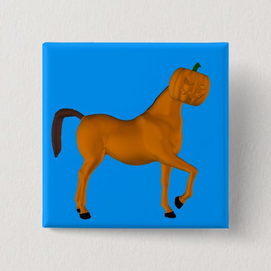 Halloween Pferd Button (Vorderseite)