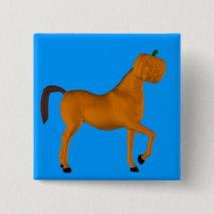 Halloween Pferd Button