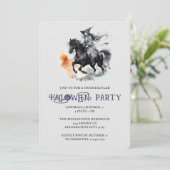 Halloween-Pferd-Hexe-Spooky-Reittier-Party Einladung (Stehend Vorderseite)