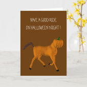 Halloween Pferd Karte (Gelbe Blume)