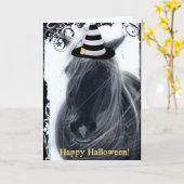 Halloween Pferd Karte (Gelbe Blume)