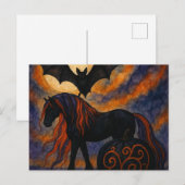Halloween Pferd Postkarte (Vorne/Hinten)
