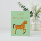 Halloween Pferd Postkarte (Stehend Vorderseite)