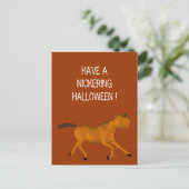 Halloween Pferd Postkarte (Stehend Vorderseite)
