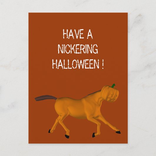 Halloween Pferd Postkarte (Vorderseite)