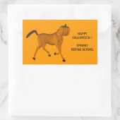 Halloween Pferd Rechteckiger Aufkleber (Tasche)
