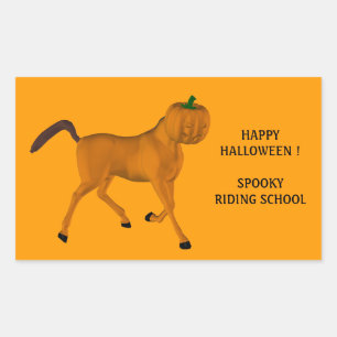 Halloween Pferd Rechteckiger Aufkleber