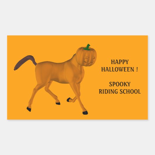 Halloween Pferd Rechteckiger Aufkleber (Vorderseite)
