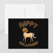 Halloween Pferde Pumpkin Horror Geschenk Idee Postkarte (Vorne/Hinten)