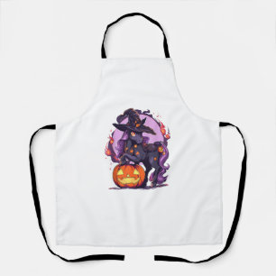 Halloween-Pferdereitenhut-Kürbislaterne Schürze