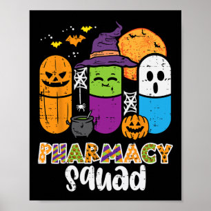 Halloween Pharmacy Squad PIlls Costume Pharmacist Poster