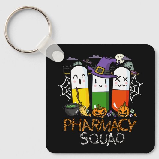 Halloween Pharmacy Squad PIlls Costume Pharmacist Schlüsselanhänger (Vorderseite)