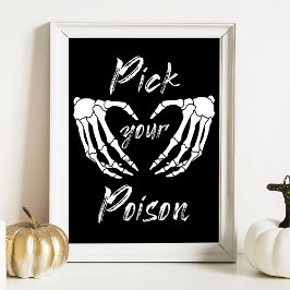 Halloween Pick Your Poison Baby Shooting Game Post Poster