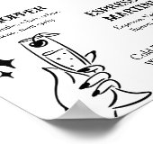 Halloween Pick Your Poison Cocktail Sign Poster (Ecke)