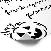 Halloween Pick Your Poison Cocktail Sign Poster (Ecke)