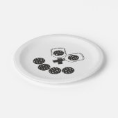 Halloween, Pickle-Ball, 7" Rundpapier-Platte Pappteller (Schrägansicht)