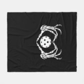 Halloween Pickle Skeleton Herz Hände Fleecedecke (Vorderseite (Horizontal))