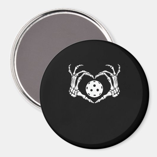 Halloween Pickle Skeleton Herz Hände Magnet (Vorderseite/Rückseite)