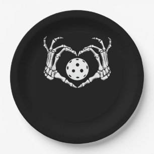 Halloween Pickle Skeleton Herz Hände Pappteller