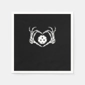 Halloween Pickle Skeleton Herz Hände Serviette (Vorderseite)