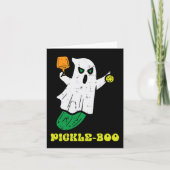 Halloween Pickleball Pickle Boo Ghost Kostüm Männe Karte (Vorderseite)