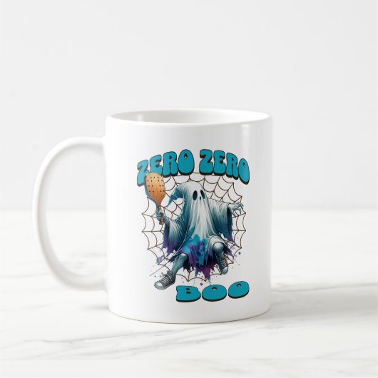 Halloween Pickleball Zero Boo Pickle Ball Kaffeetasse (Links)