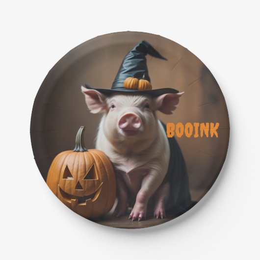 Halloween Pig Party Teller (Vorderseite)