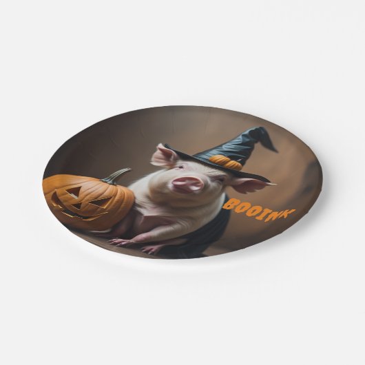 Halloween Pig Party Teller (Schrägansicht)